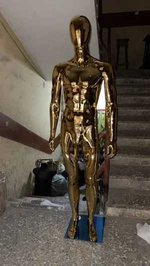 Medium Body Size Male Gold Chrome Faceless Mannequin