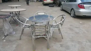 Set of Outdoor Aluminum Table and Chairs
