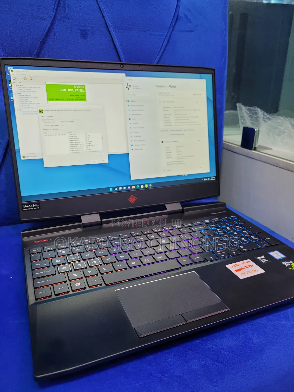 Laptop HP Omen 15-dh002nr 16GB Intel Core i7 SSD 512GB