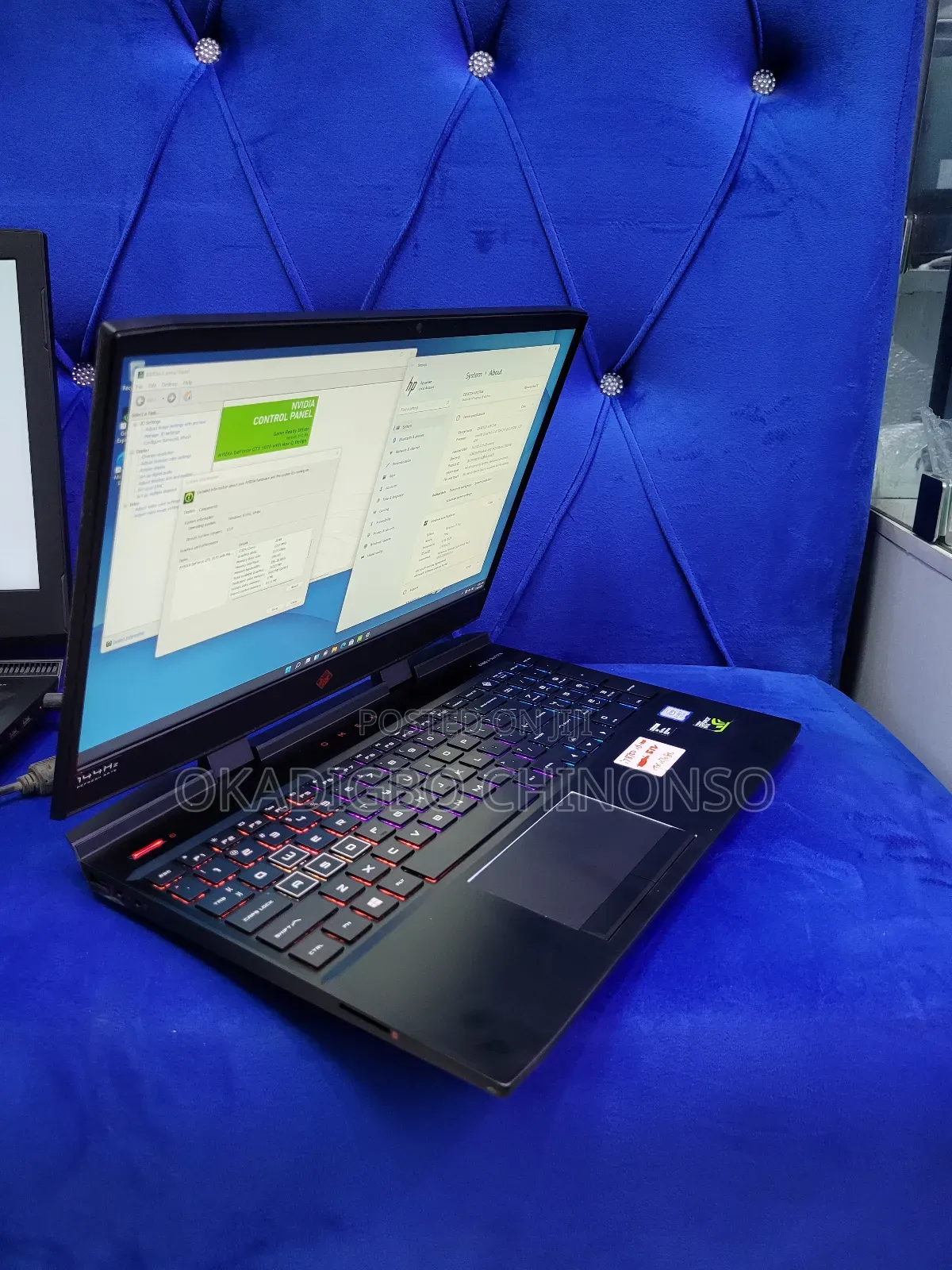 Laptop HP Omen 15-dh002nr 16GB Intel Core i7 SSD 512GB