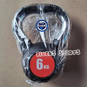 Photo - 6kg Rubber Coated Cast Iron Kettlebell With Chrome Handle