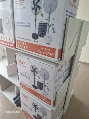 16" Solar Rechargeable Fan With 20w Solar Panel