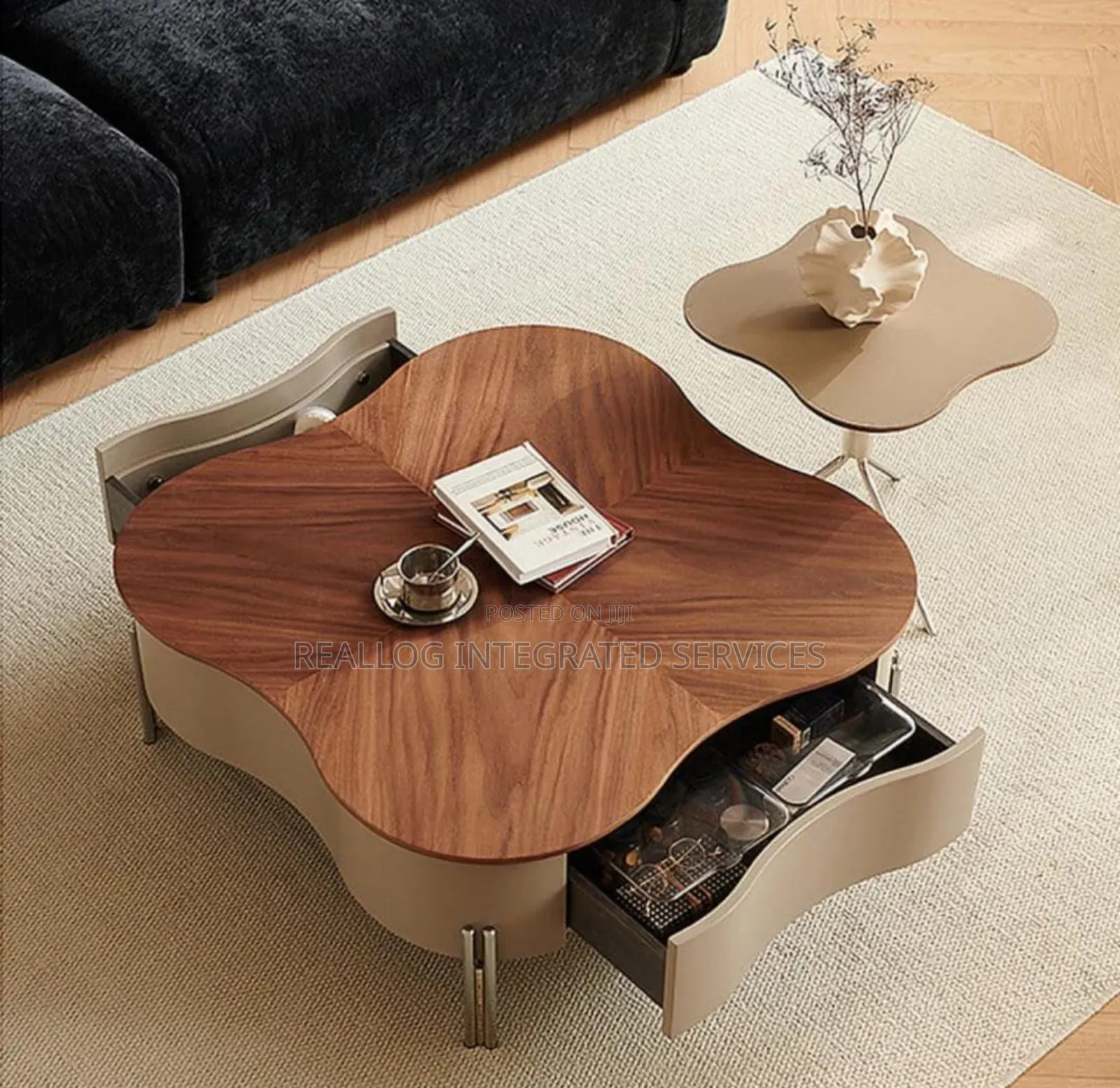 Modern Wooden Top Centre Table
