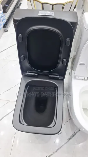 Matte Black Crystal Seat and Tank Watercloset