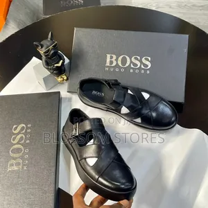 Hugo Boss Quality Leather Men Sandal