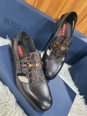 Top Leather Rossi Flat Sandal Shoes