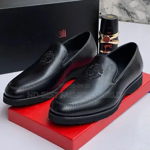 Roberto Cavalli Black Leather Shoe