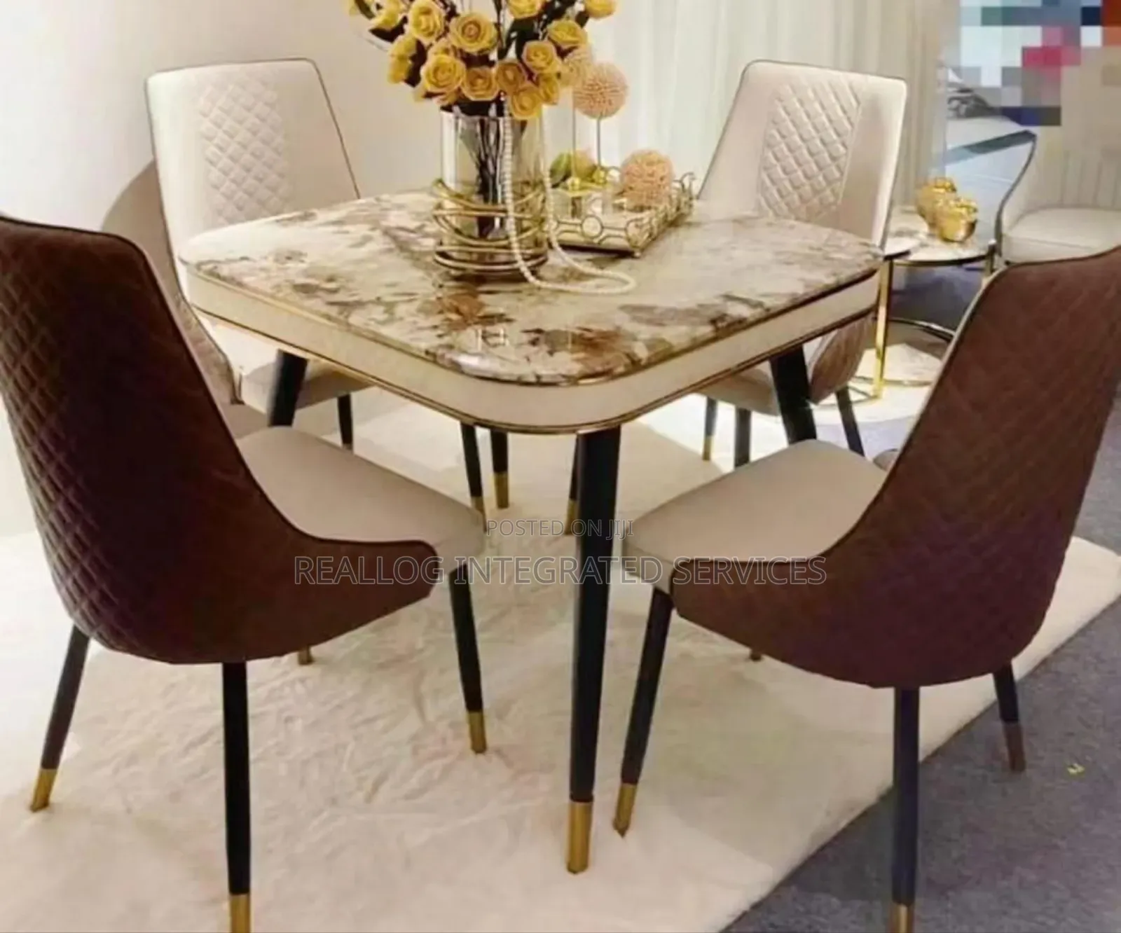 4 Seater Marble Dining Table