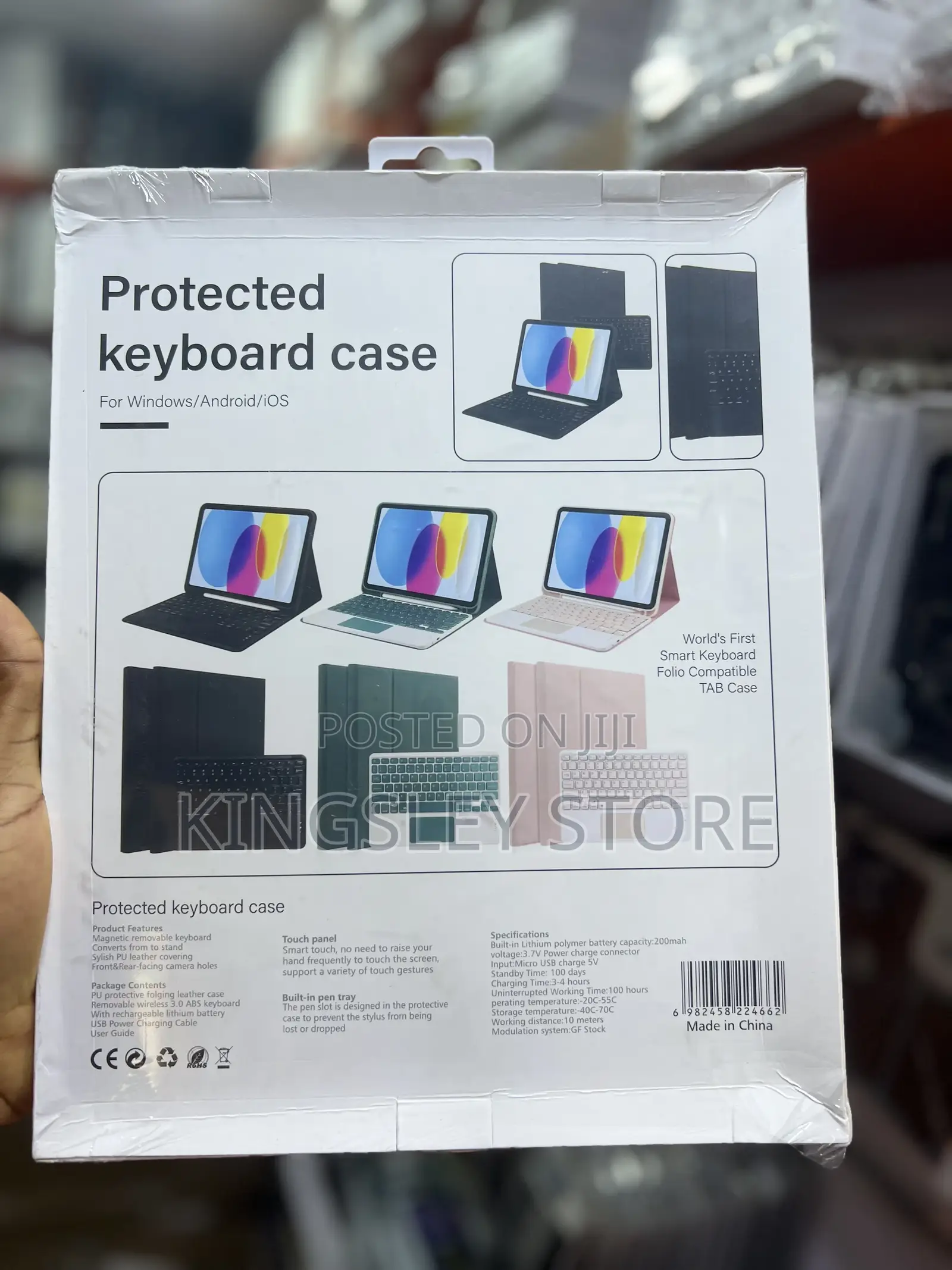 Samsung Galaxy Tab S7+/S8+ Keyboard Case 12.4 W/Touchpad Rgb