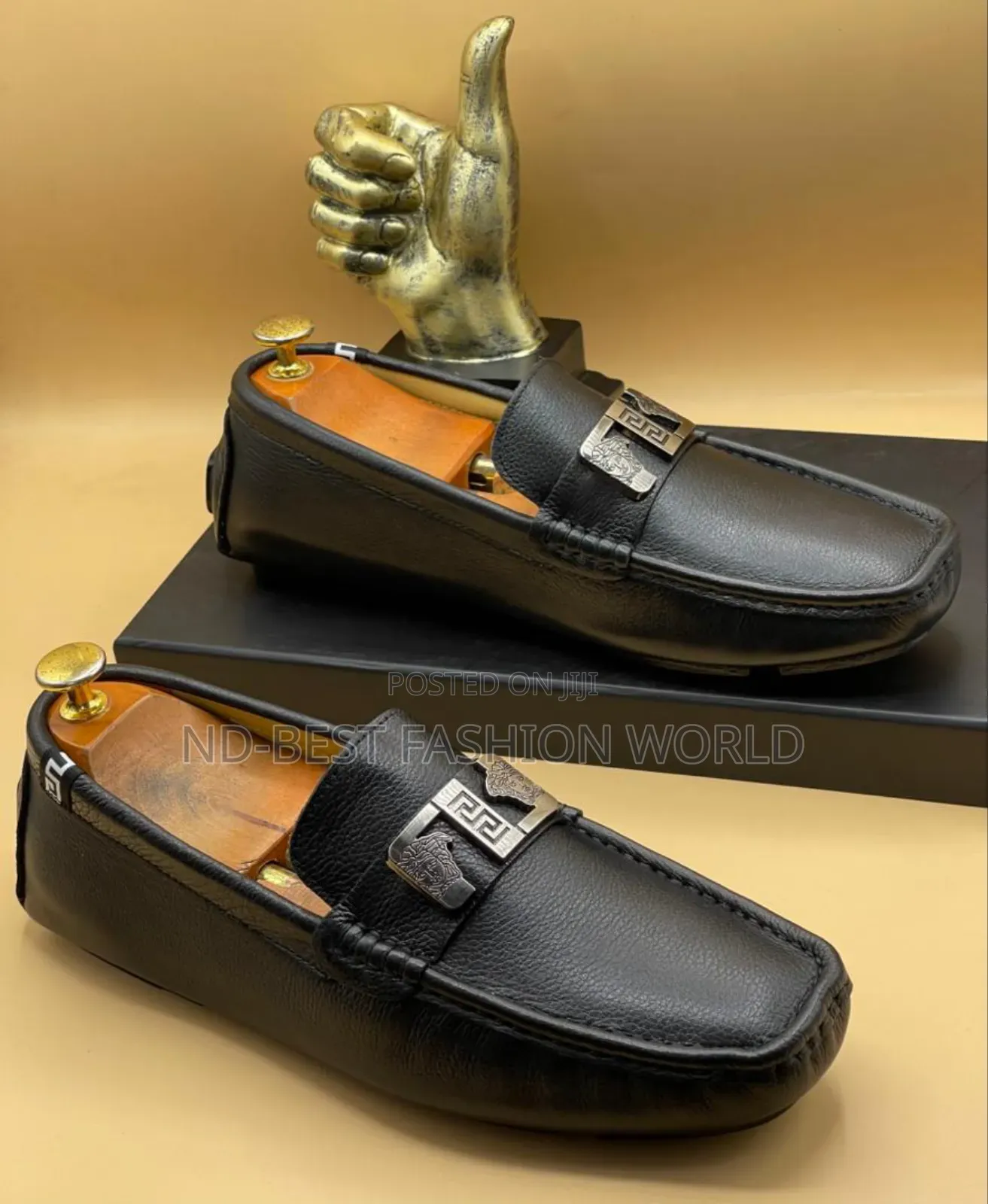 Brown Leather Flat Shoes