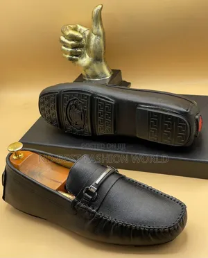 Versace Leather Flat Shoes