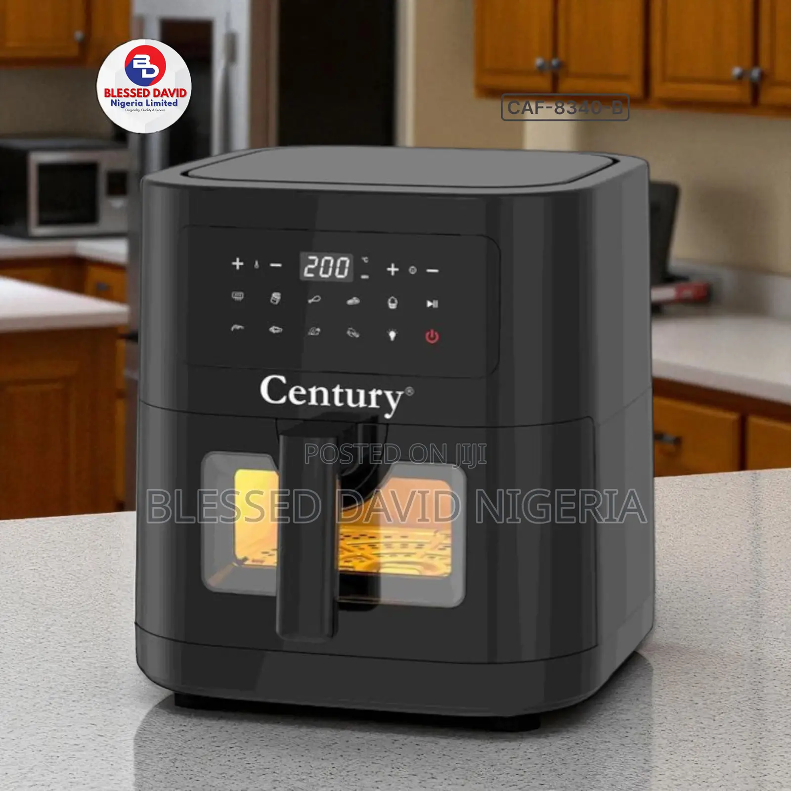 Century 8l Digital Touch Screen Air Fryer - Caf-8340-b