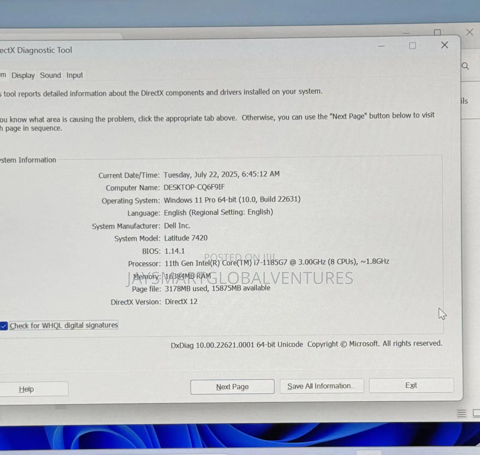 Laptop Dell Latitude 7420 16GB Intel Core i7 SSD 512GB