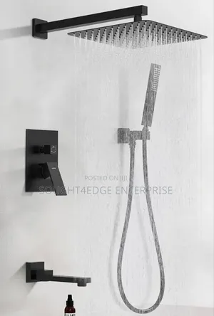 Black 4 Ways Conduit Shower