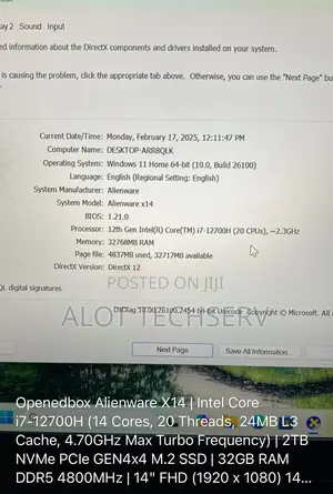 Laptop Dell Alienware X14 32GB Intel Core I7 SSD 2T