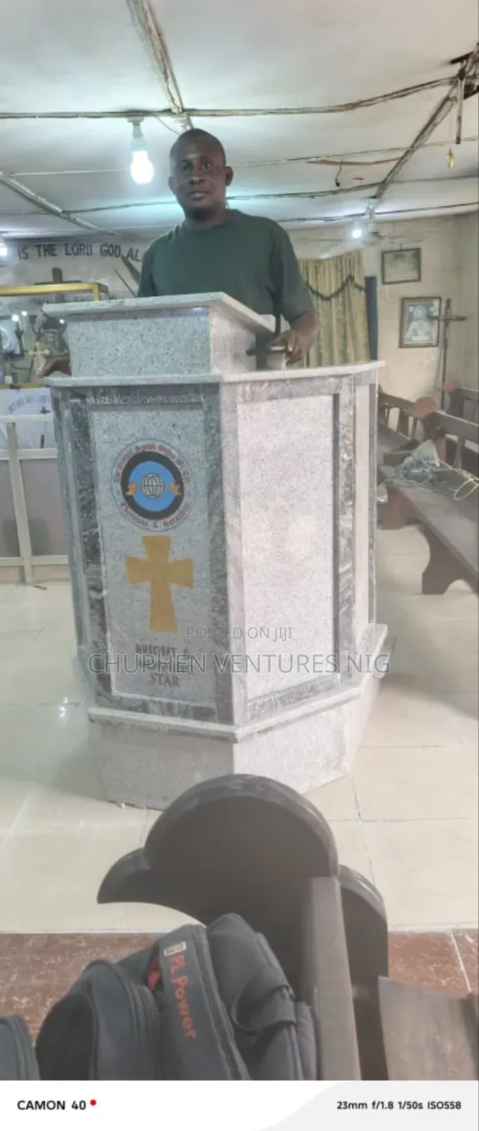 Pulpit With Granite Stone