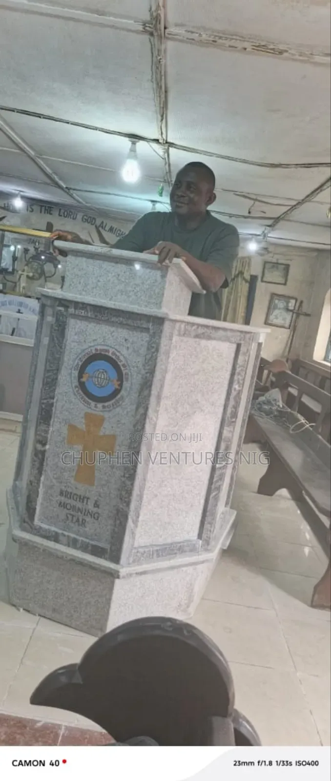 Pulpit With Granite Stone