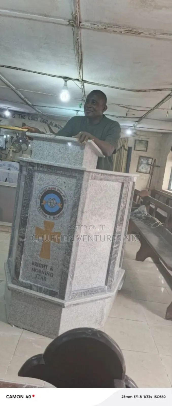 Pulpit With Granite Stone