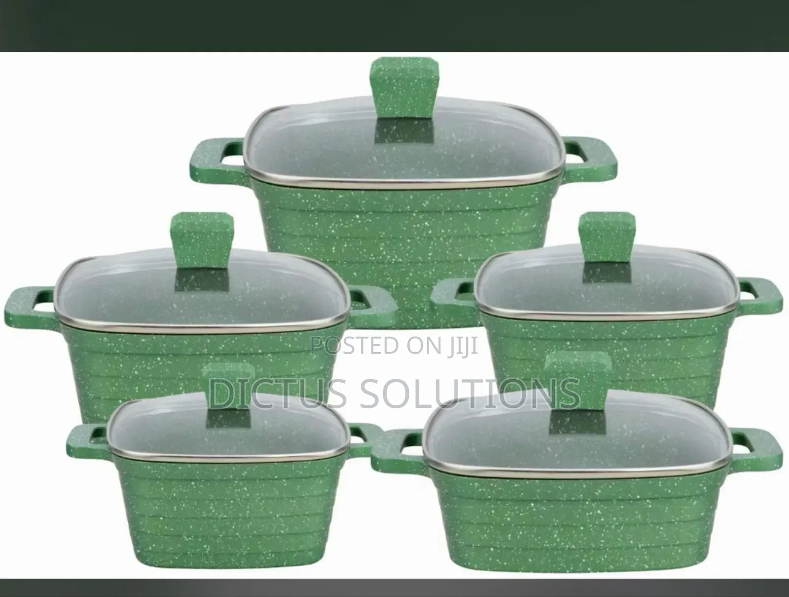 10pcs Big Square Granite Pot Set