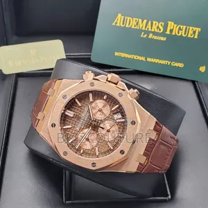 Original Audemars Piguet Chronograph Genuine Leather Watch