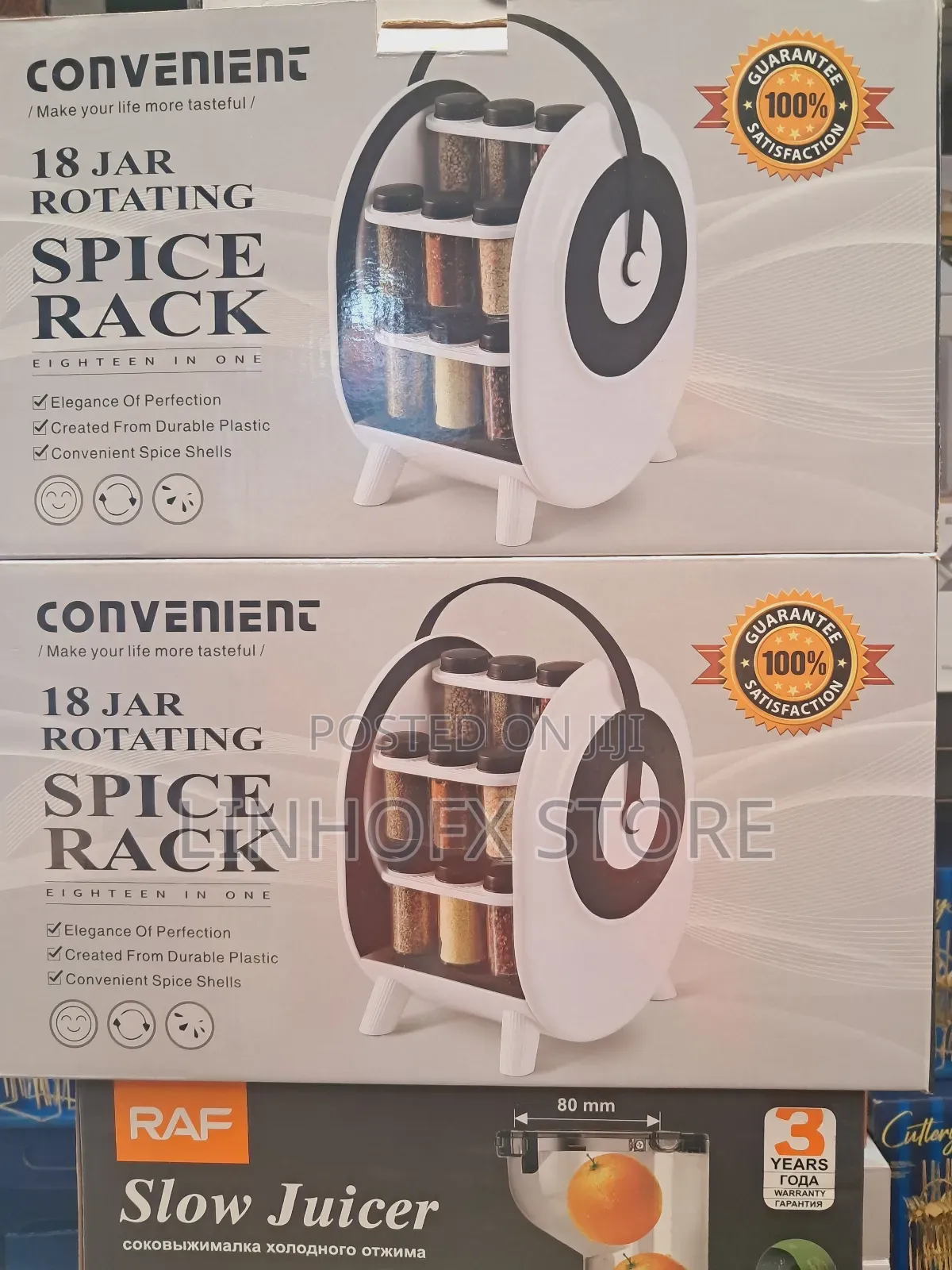 High-Quality 18 Jar Rotating Spice Rack