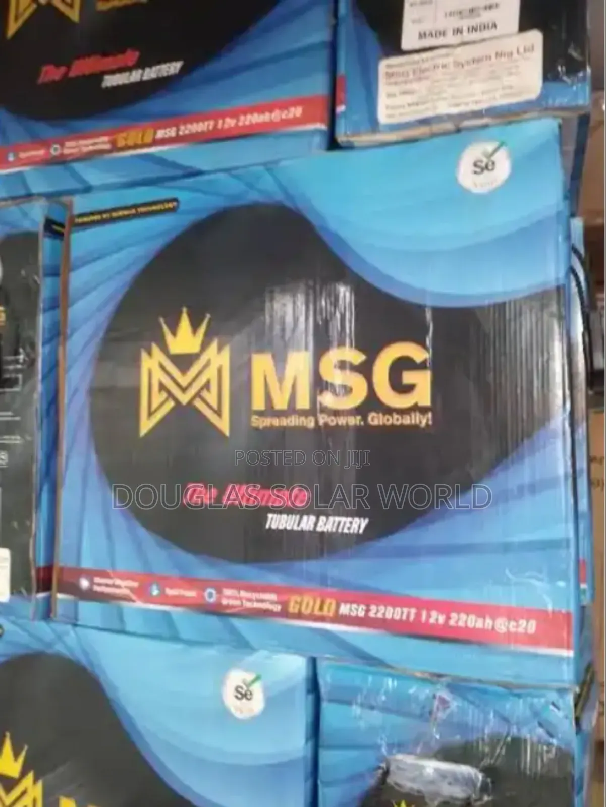 Msg Solar Tubular Battery 220ah