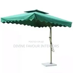 Outdoors Canopy Umbrella Parasol With Marble Base