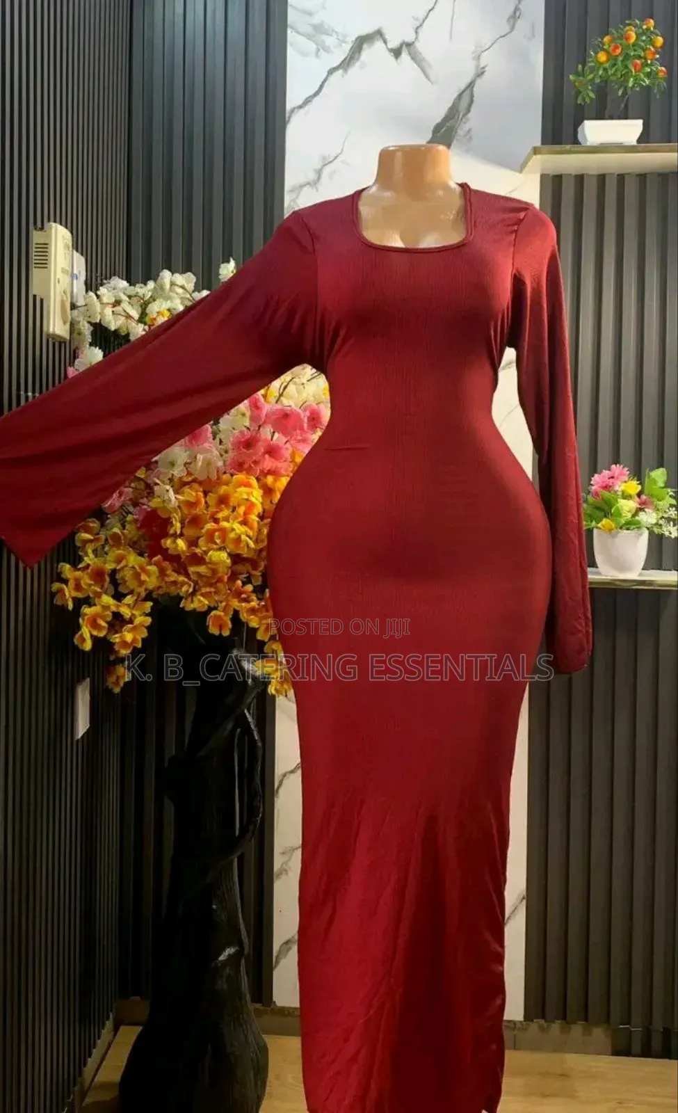 Plain and Pattern Maya Gown