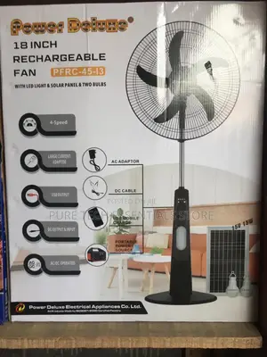Original 18"Power Deluxe Rechargeble Fan Ac/Dc