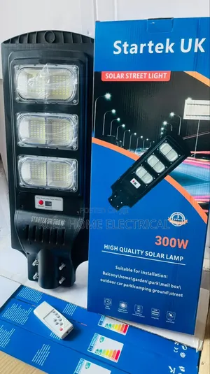 300w Solar Street Light – All-in-One, Motion Sensor, Remote