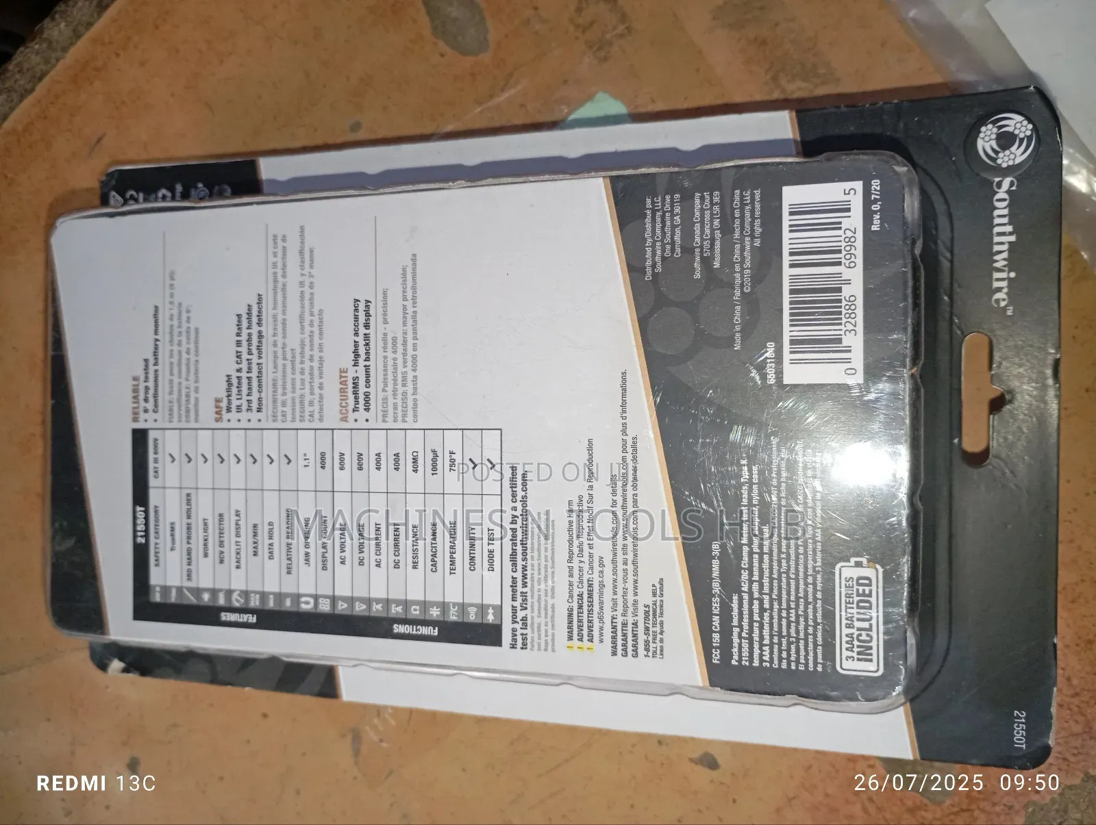 21550t Southwire Clamp Meter 400a Ac/Dc