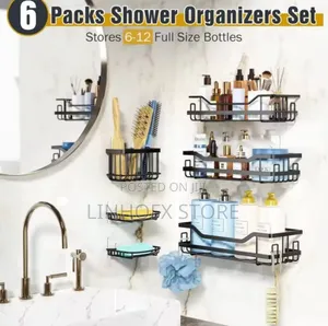 6pcs Stainless Steel Shower Candy Organizer Set