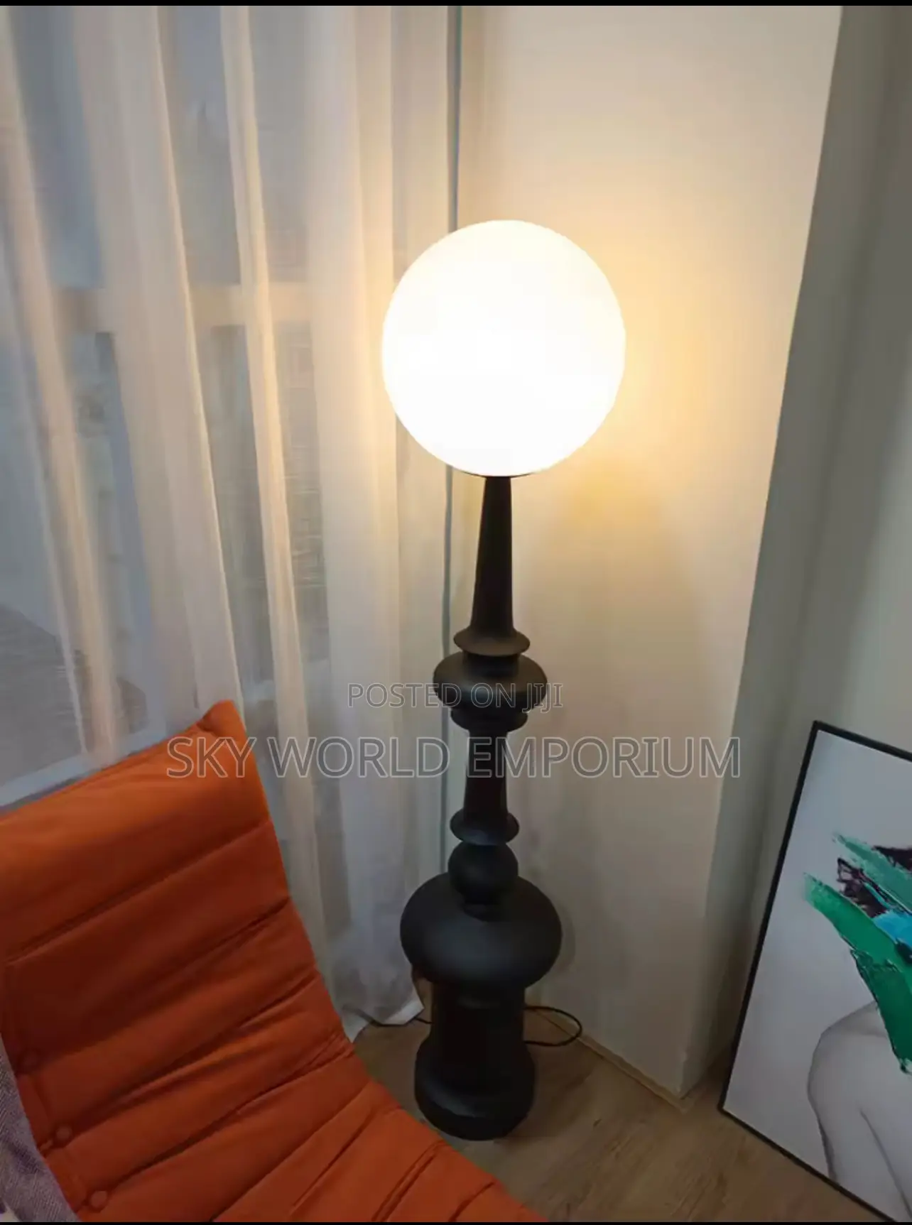 Italian Vintage Roman Column Floor Lamp American