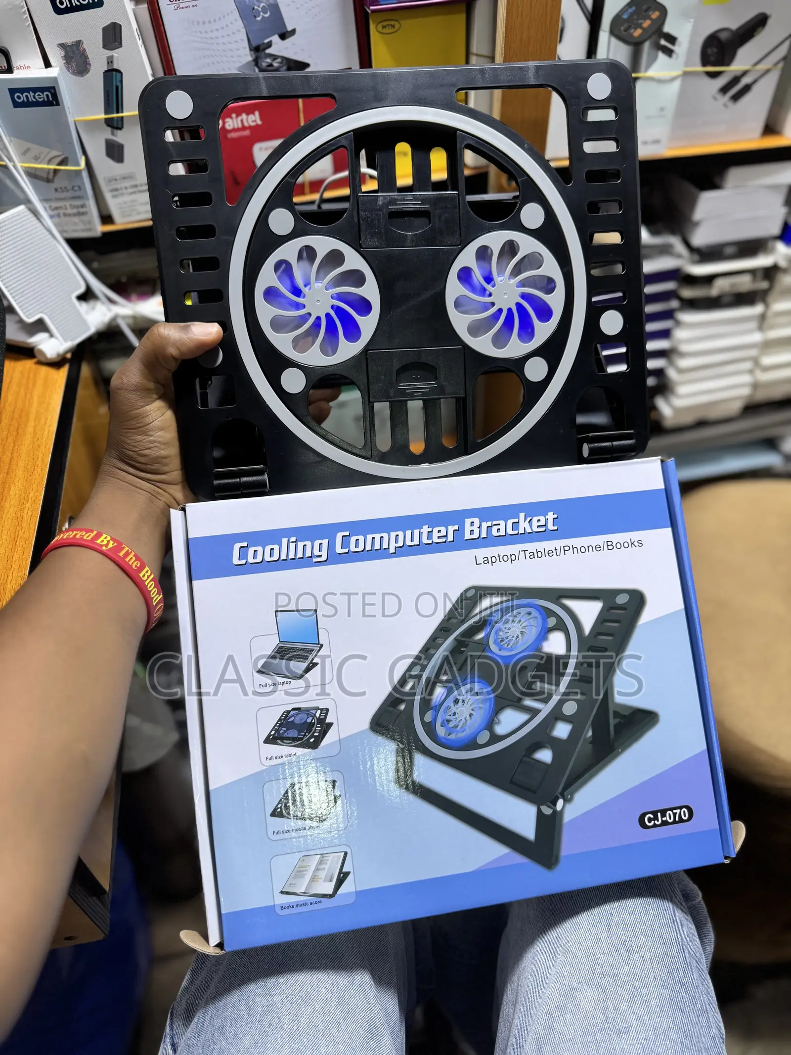 Cj-070 Cooling Bracket for Laptop,Tablets,Phones and Books