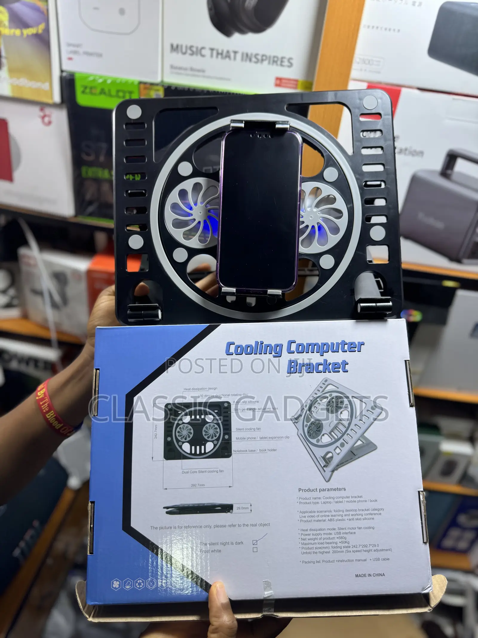 Cj-070 Cooling Bracket for Laptop,Tablets,Phones and Books