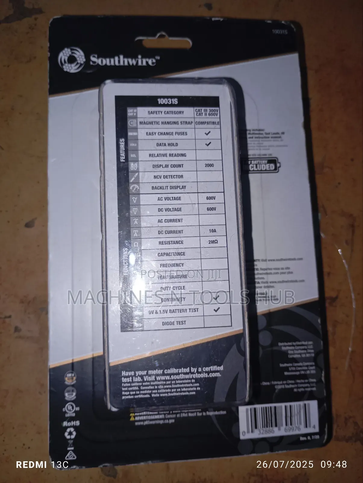 Southwire 10031s Manual Ranging Multimeter
