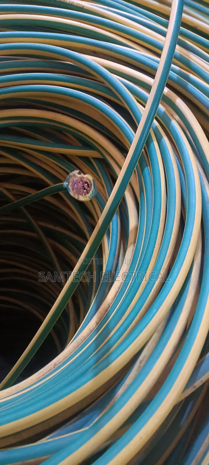 25mm Single Cable Green and Yellow