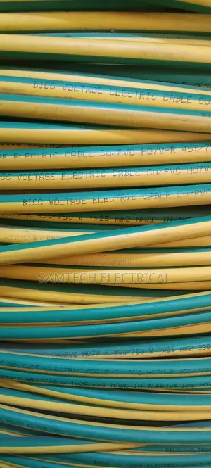 25mm Single Cable Green and Yellow