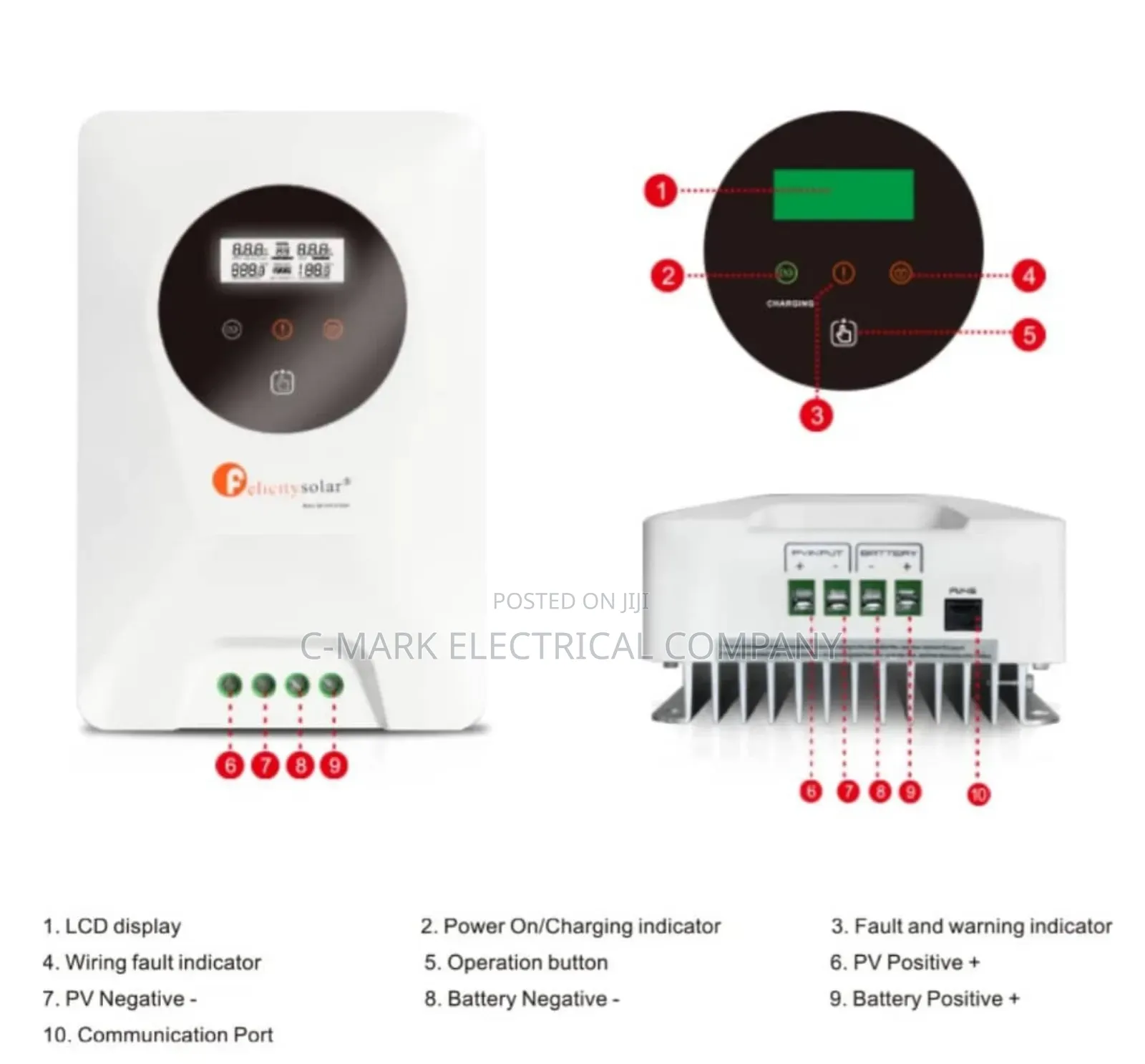 45a,60a,100afelicity 12v-48v Solar MPPT Charge Controller