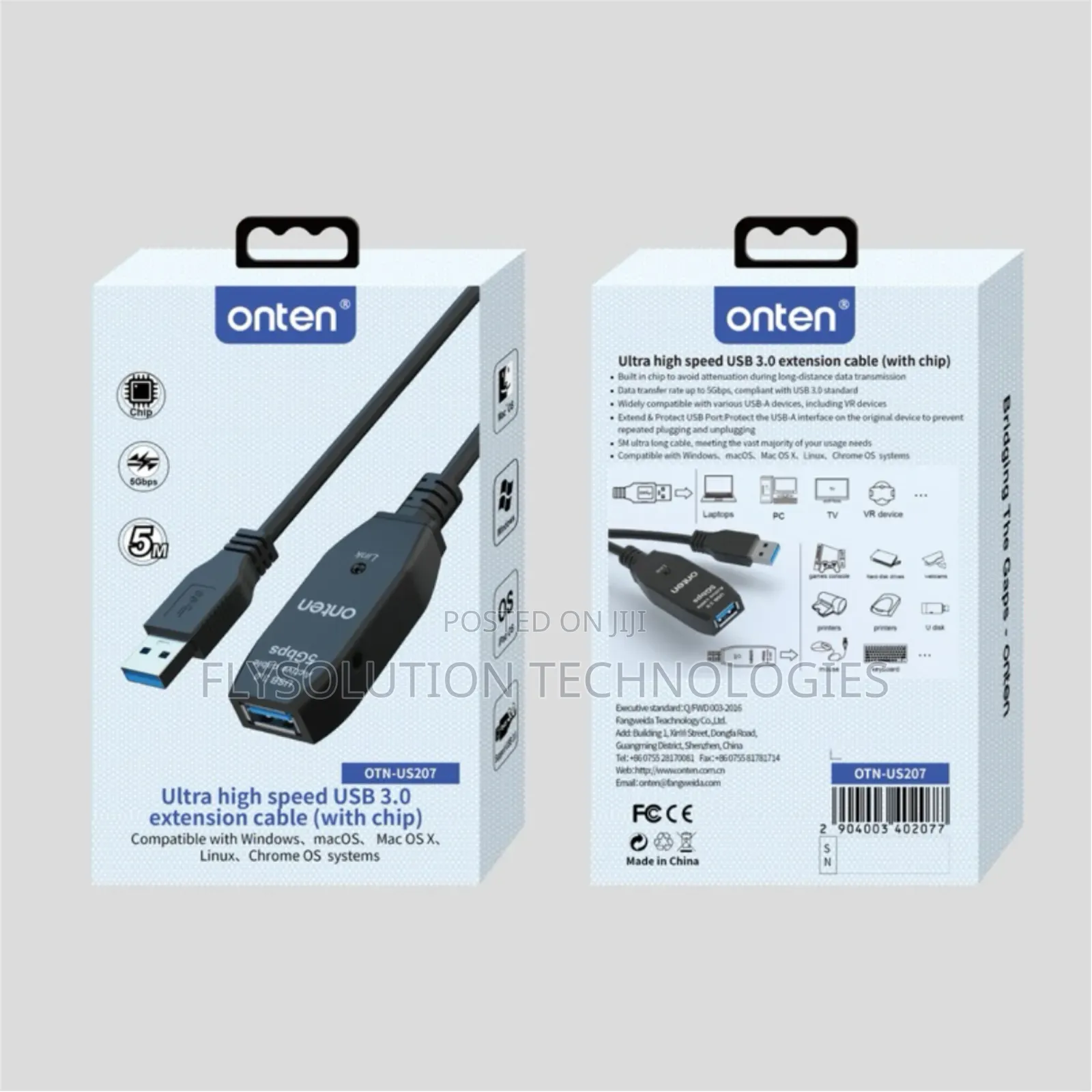 Onten Us207 Usb 3.0 Extension Cable 5m
