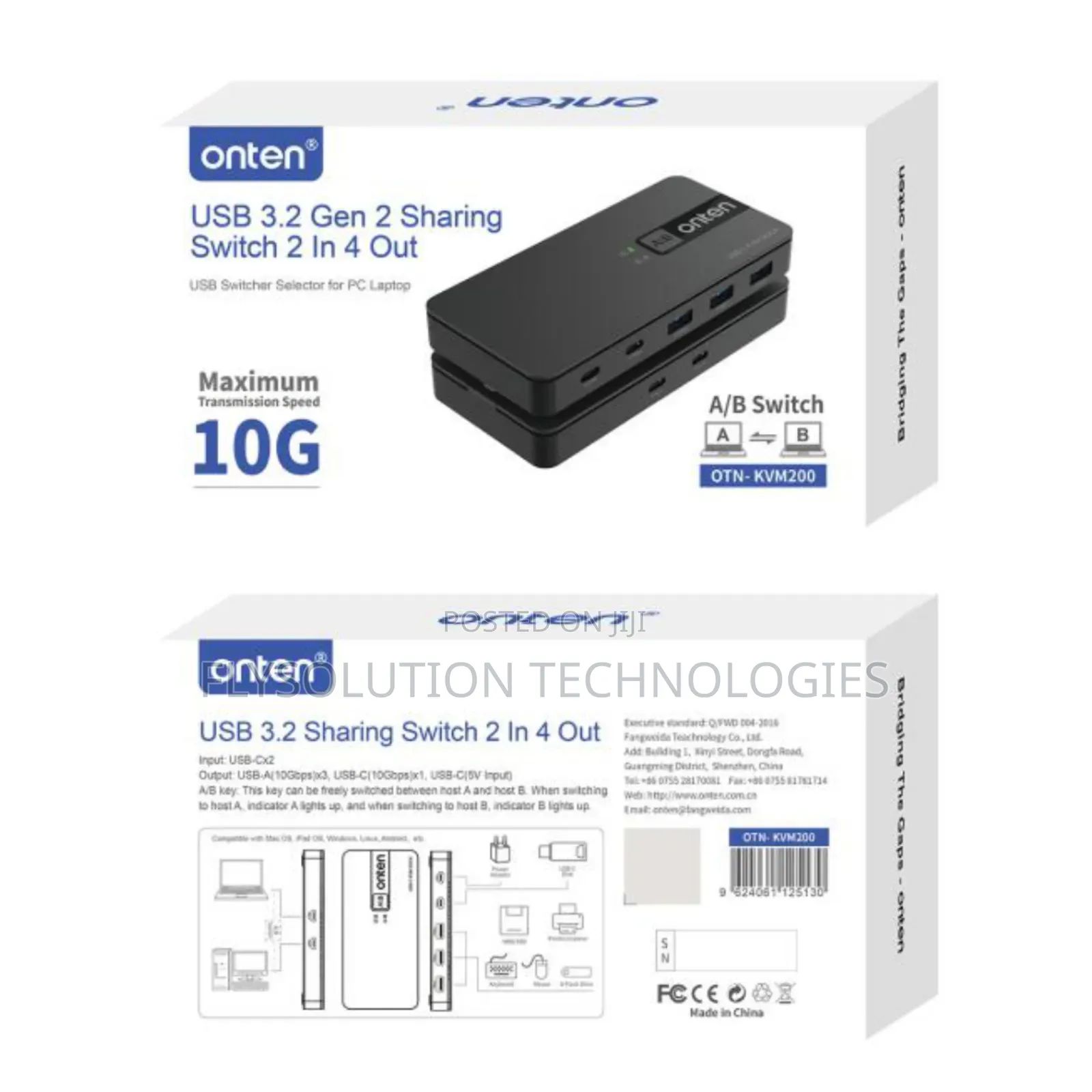 Onten Otn-Kvm200 Gen2 Usb Sharing Switch 2
