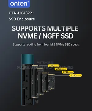 Onten Otn-Uca322+ M.2 Nvme Sata SSD Enclosure
