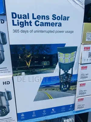 Dual Lens Solar Light Camera 365 Days of Uninterrupted