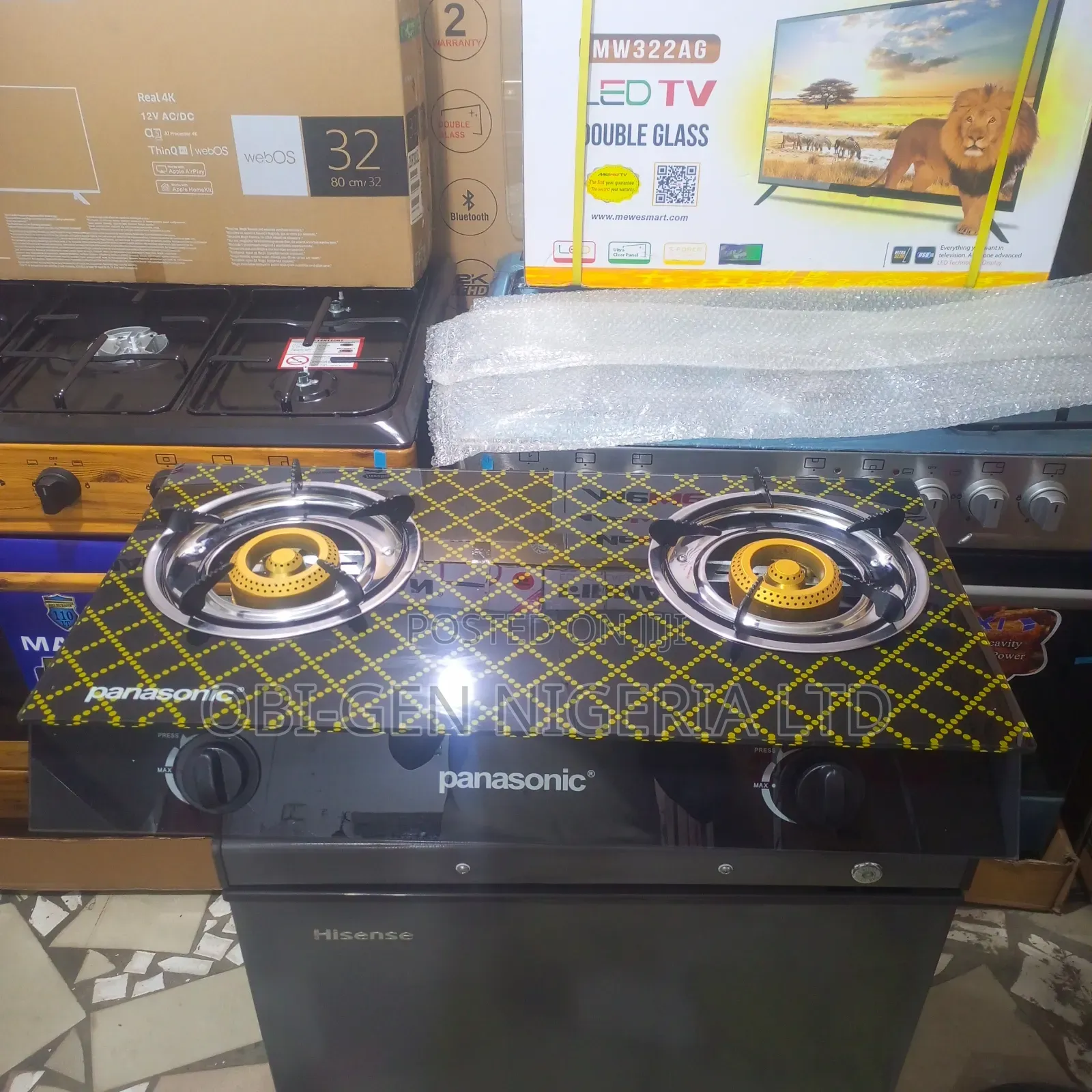 Panasonic Table Top Glass Gas Cooker Set