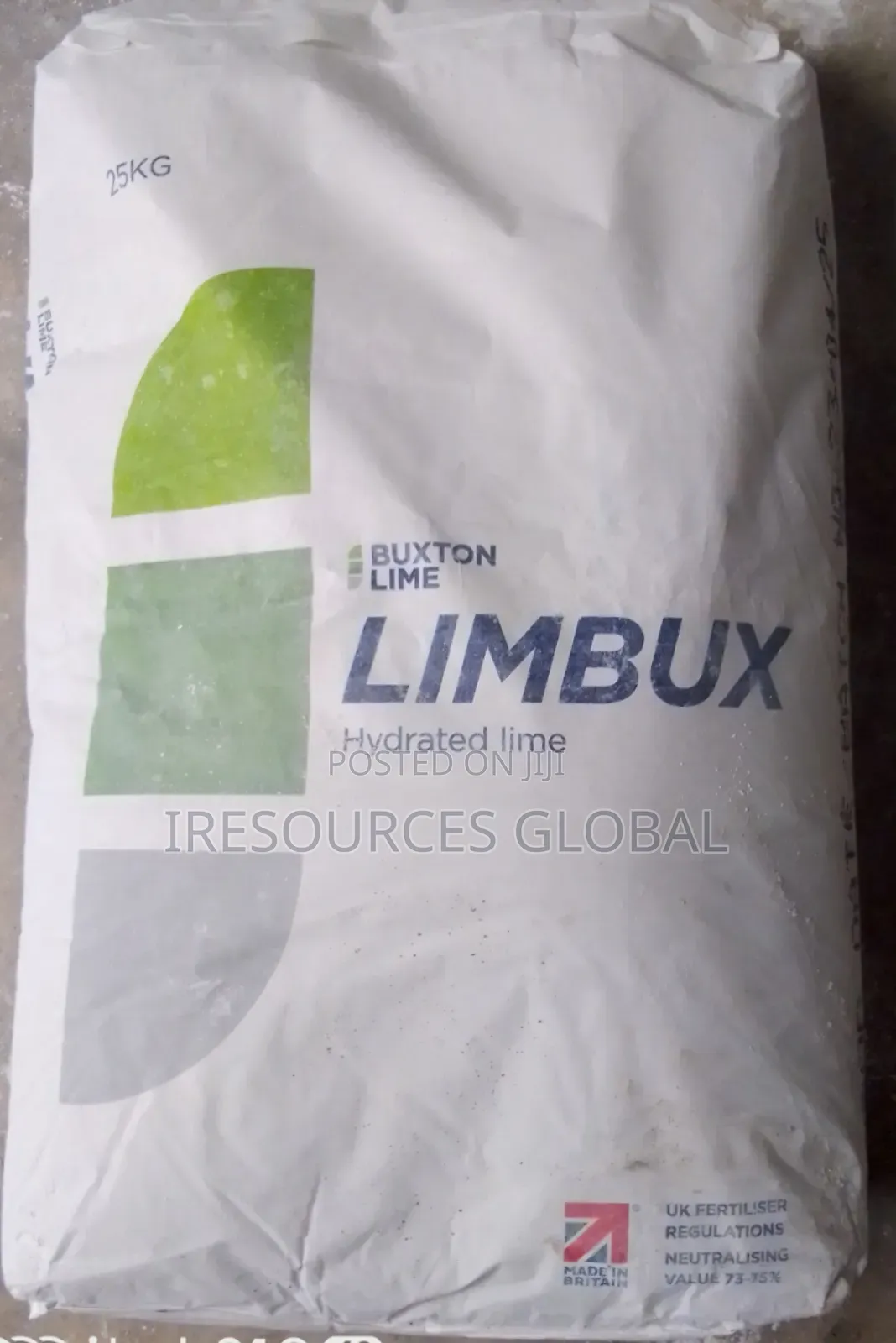 Hydrated Lime (Calcium Hydroxide) 25kg Bag
