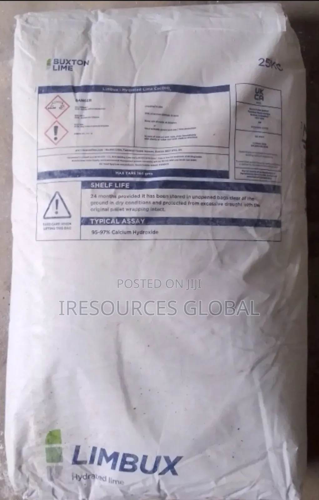 Hydrated Lime (Calcium Hydroxide) 25kg Bag