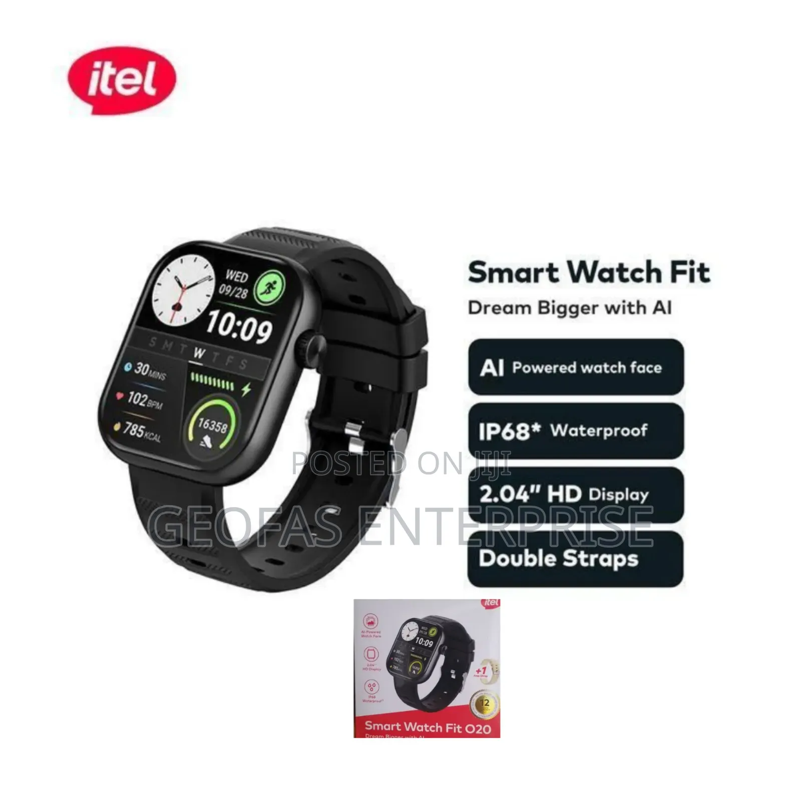 Dream Bigger With Ai Waterproof Smart Itel Watch Fit Isw-020