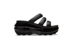 Mega Crush Triple Strap Crocs Slide (Black)