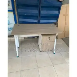 1.2 Meters Office Table With Mobile Drawer With Metal Leg
