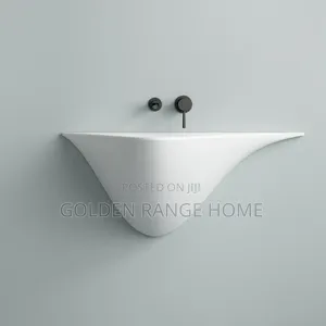 Modern Wall Hung Pedestal Bathroom Vanity Basin